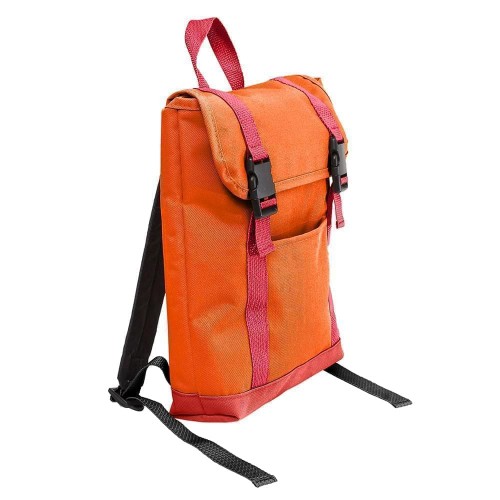 USA Made Poly Small T Bottom Backpacks, Orange-Red, 2001921-AX2