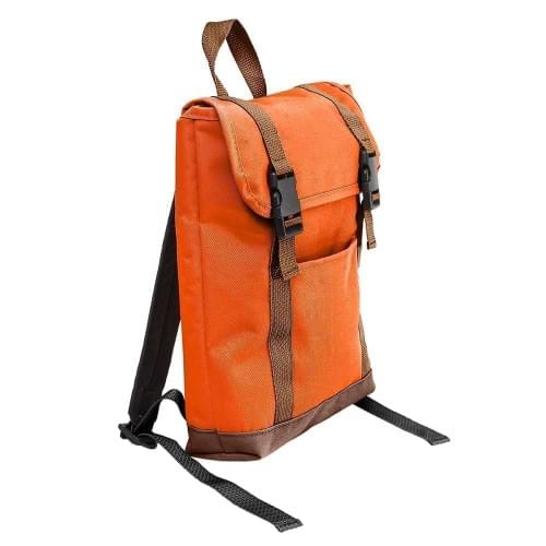 USA Made Poly Small T Bottom Backpacks, Orange-Brown, 2001921-AXS