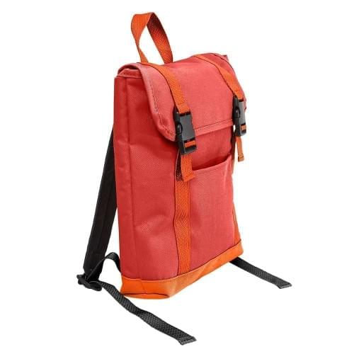 USA Made Poly Small T Bottom Backpacks, Red-Orange, 2001921-AZ0
