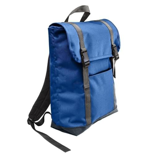 USA Made Poly Large T Bottom Backpacks, Royal-Black, 2001922-A0R