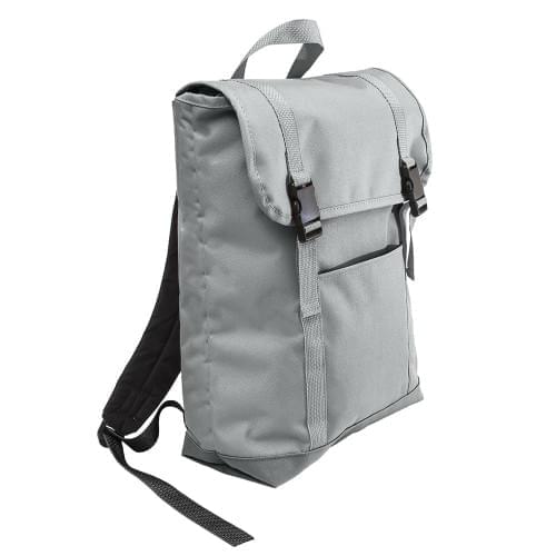 USA Made Poly Large T Bottom Backpacks, Gray-Gray, 2001922-A1U