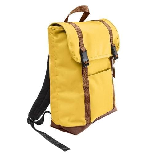 USA Made Poly Large T Bottom Backpacks, Gold-Brown, 2001922-A4S