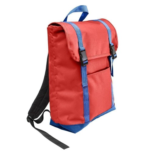 USA Made Canvas Large T Bottom Backpacks, Red-Royal, 2001922-AE3 USA Made Canvas Large T Bottom Backpacks, Red-Royal, 2001922-AE3