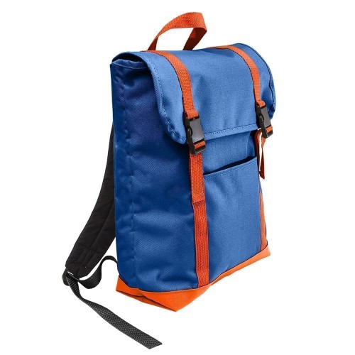 USA Made Canvas Large T Bottom Backpacks, Royal-Orange, 2001922-AF0 USA Made Canvas Large T Bottom Backpacks, Royal-Orange, 2001922-AF0