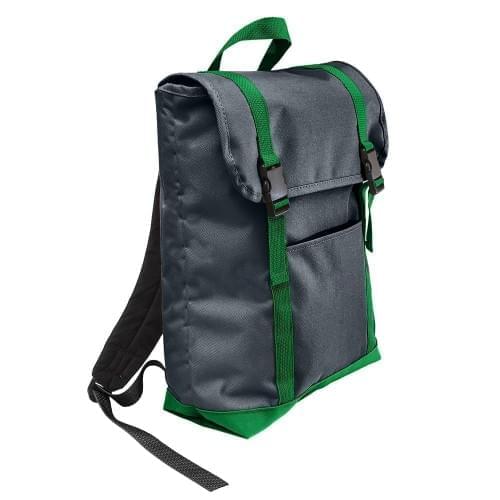 USA Made Canvas Large T Bottom Backpacks, Black-Kelly, 2001922-AHW