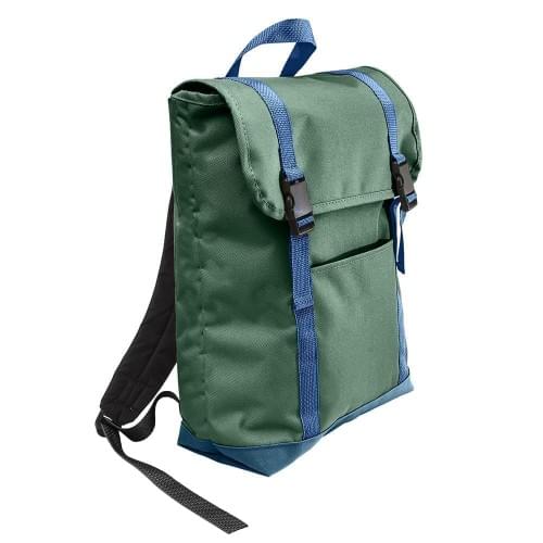 USA Made Canvas Large T Bottom Backpacks, Hunter-Navy, 2001922-AIZ