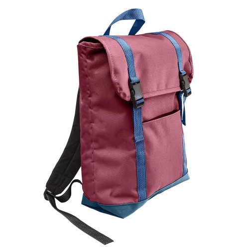 USA Made Poly Large T Bottom Backpacks, Burgundy-Navy, 2001922-AQZ USA Made Poly Large T Bottom Backpacks, Burgundy-Navy, 2001922-AQZ