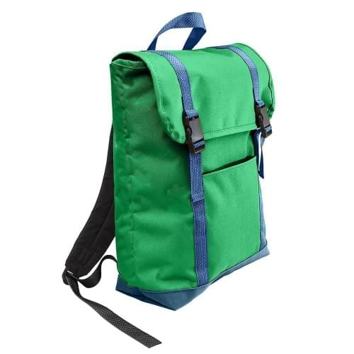 USA Made Poly Large T Bottom Backpacks, Kelly-Navy, 2001922-ATZ