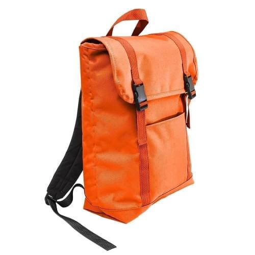 USA Made Poly Large T Bottom Backpacks, Orange-Orange, 2001922-AX0