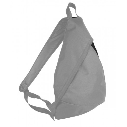 USA Made Poly Sling Messenger Backpacks, Grey-Black, 2101110-A1R USA Made Poly Sling Messenger Backpacks, Grey-Black, 2101110-A1R