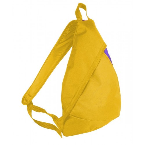 USA Made Poly Sling Messenger Backpacks, Gold-Purple, 2101110-A41