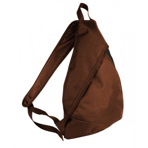 USA Made Poly Sling Messenger Backpacks, Brown-Black, 2101110-APR