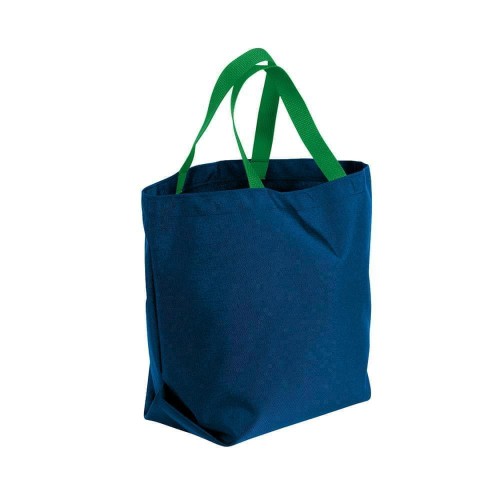 Grocery Tote Bag-Navy/Kelly Canvas-17 Sizes