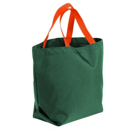 Grocery Tote Bag-Hunter/Orange Canvas-17 Sizes