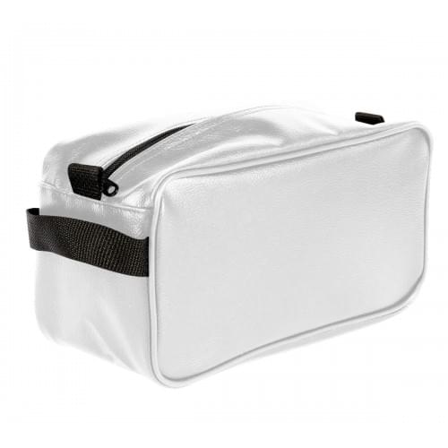 USA Made Cosmetic & Toiletry Cases, White-Black, 3000996-A3R