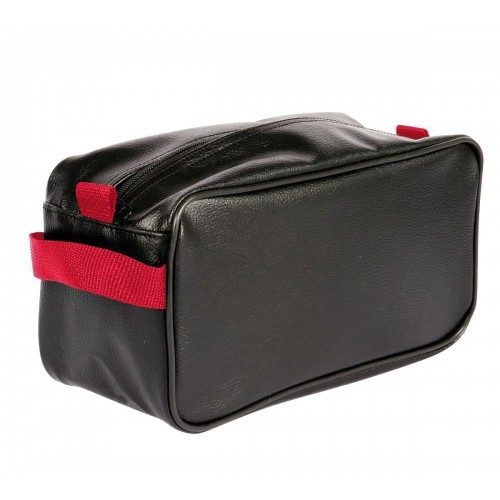 USA Made Cosmetic & Toiletry Cases, Black-Red, 3000996-AO2