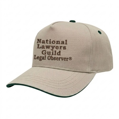 USA-made 5S Putty-Hunter Green Brushed Denim baseball cap, decorated view, manufactured in Newark NJ