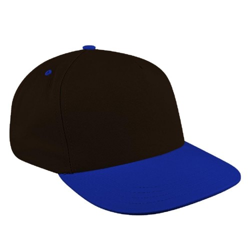 Black-Royal Blue Brushed Snapback Skate Hat