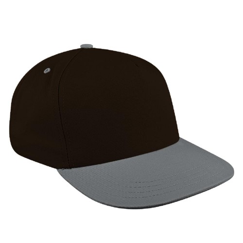 Black-Light Gray Brushed Leather Skate Hat Black-Light Gray Brushed Leather Skate Hat