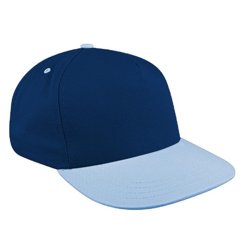 Navy-Light Blue Brushed Slide Buckle Skate Hat Navy-Light Blue Brushed Slide Buckle Skate Hat