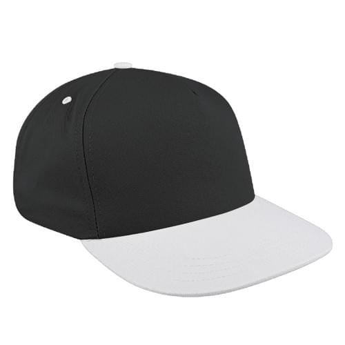 Two Tone Eyelets Denim Slide Buckle Skate Hat