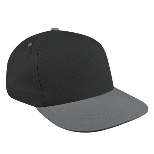 Dark Gray-Light Gray Brushed Self Strap Skate Hat Dark Gray-Light Gray Brushed Self Strap Skate Hat