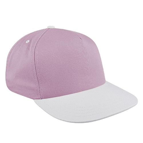 Pink-White Brushed Snapback Skate Hat Pink-White Brushed Snapback Skate Hat