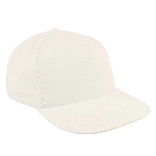 White Brushed Leather Skate Hat