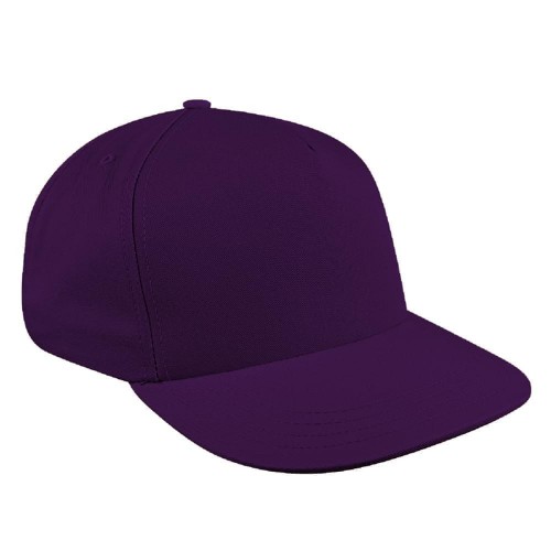 Purple Brushed Leather Skate Hat