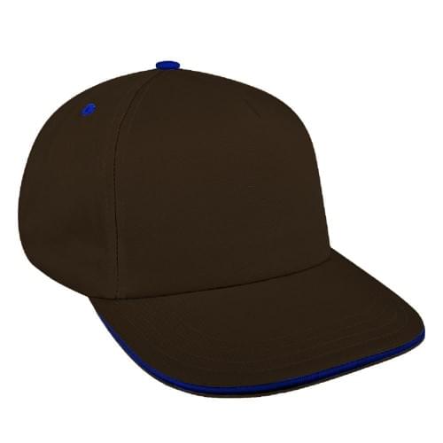Black-Royal Blue Brushed Self Strap Skate Hat