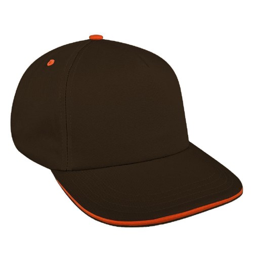 Black-Orange Brushed Self Strap Skate Hat Black-Orange Brushed Self Strap Skate Hat