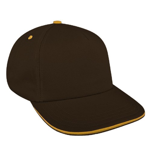 Black-Athletic Gold Brushed Self Strap Skate Hat Black-Athletic Gold Brushed Self Strap Skate Hat