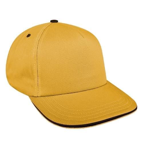 Athletic Gold-Black Brushed Snapback Skate Hat