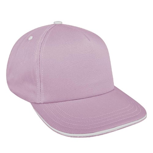 Pink-White Brushed Self Strap Skate Hat Pink-White Brushed Self Strap Skate Hat