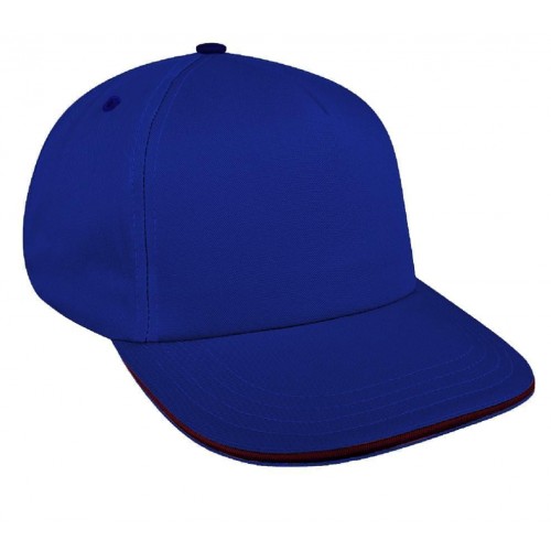 Royal Blue-Red Wool Snapback Skate Hat