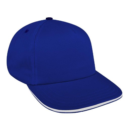 Royal Blue-White Wool Snapback Skate Hat
