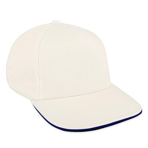 White-Royal Blue Wool Snapback Skate Hat