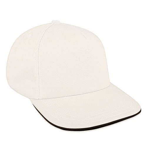 White-Black Ripstop Slide Buckle Skate Hat