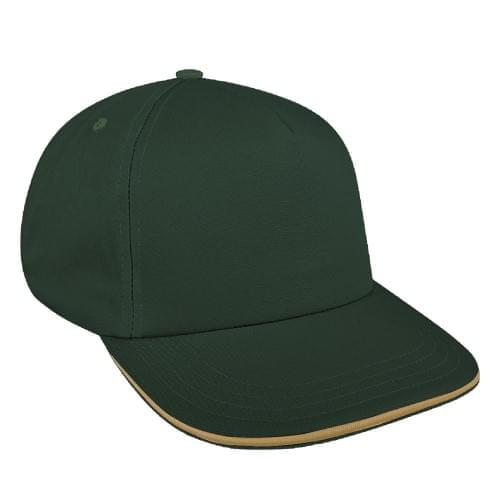 Hunter Green-Khaki Canvas Self Strap Skate Hat