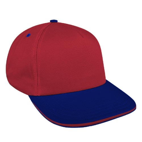 Red-Royal Blue Brushed Snapback Skate Hat
