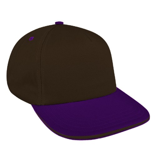 Black-Purple Brushed Self Strap Skate Hat Black-Purple Brushed Self Strap Skate Hat
