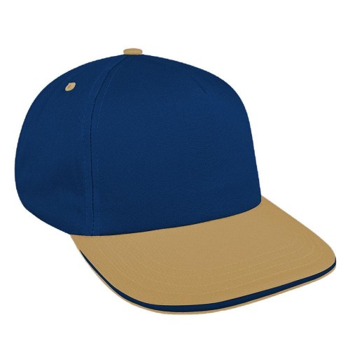 Navy-Khaki Brushed Self Strap Skate Hat