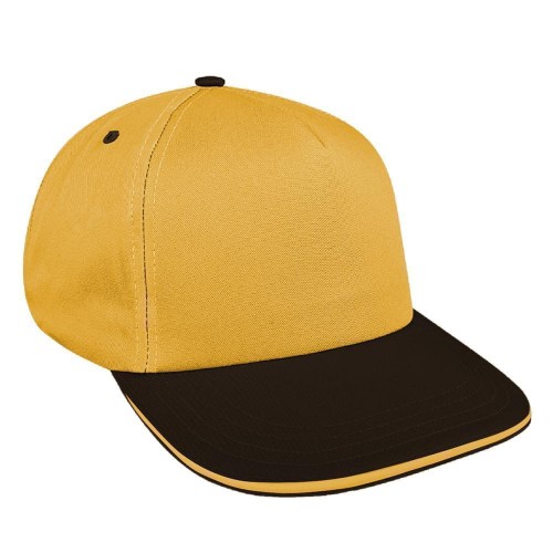 Athletic Gold-Black Brushed Snapback Skate Hat