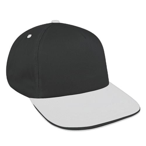 Dark Gray-White Brushed Snapback Skate Hat
