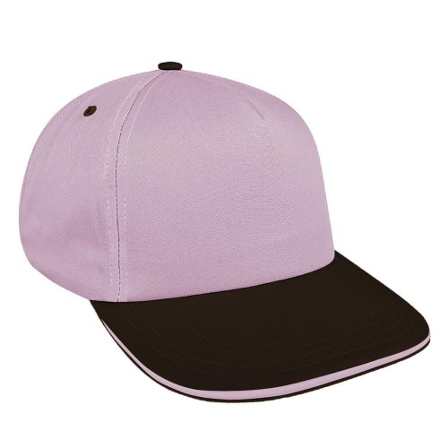 Pink-Black Brushed Snapback Skate Hat