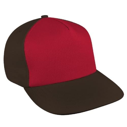 Red-Black Brushed Snapback Skate Hat