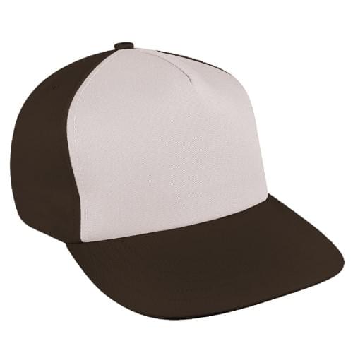 Putty-Black Brushed Leather Skate Hat