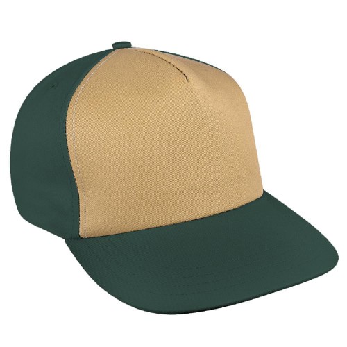 Khaki-Hunter Green Brushed Leather Skate Hat Khaki-Hunter Green Brushed Leather Skate Hat