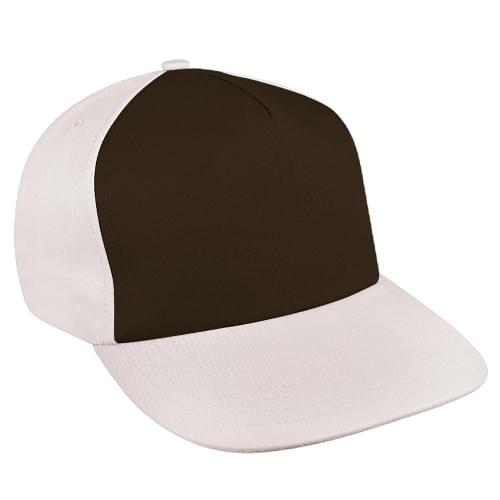 Black-Putty Brushed Leather Skate Hat