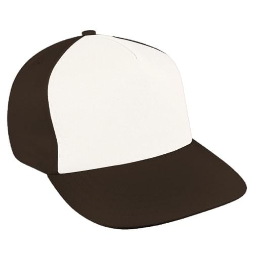 White-Black Brushed Snapback Skate Hat